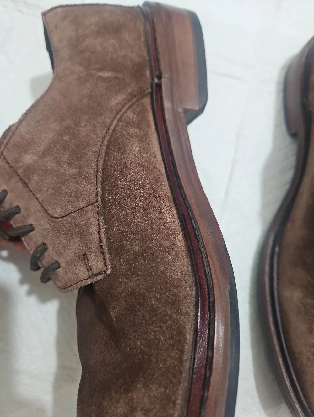 Cole Haan Men's Brown Suede Derby Shoes - Classic Lace-Up Dress Shoes Sz 9.5